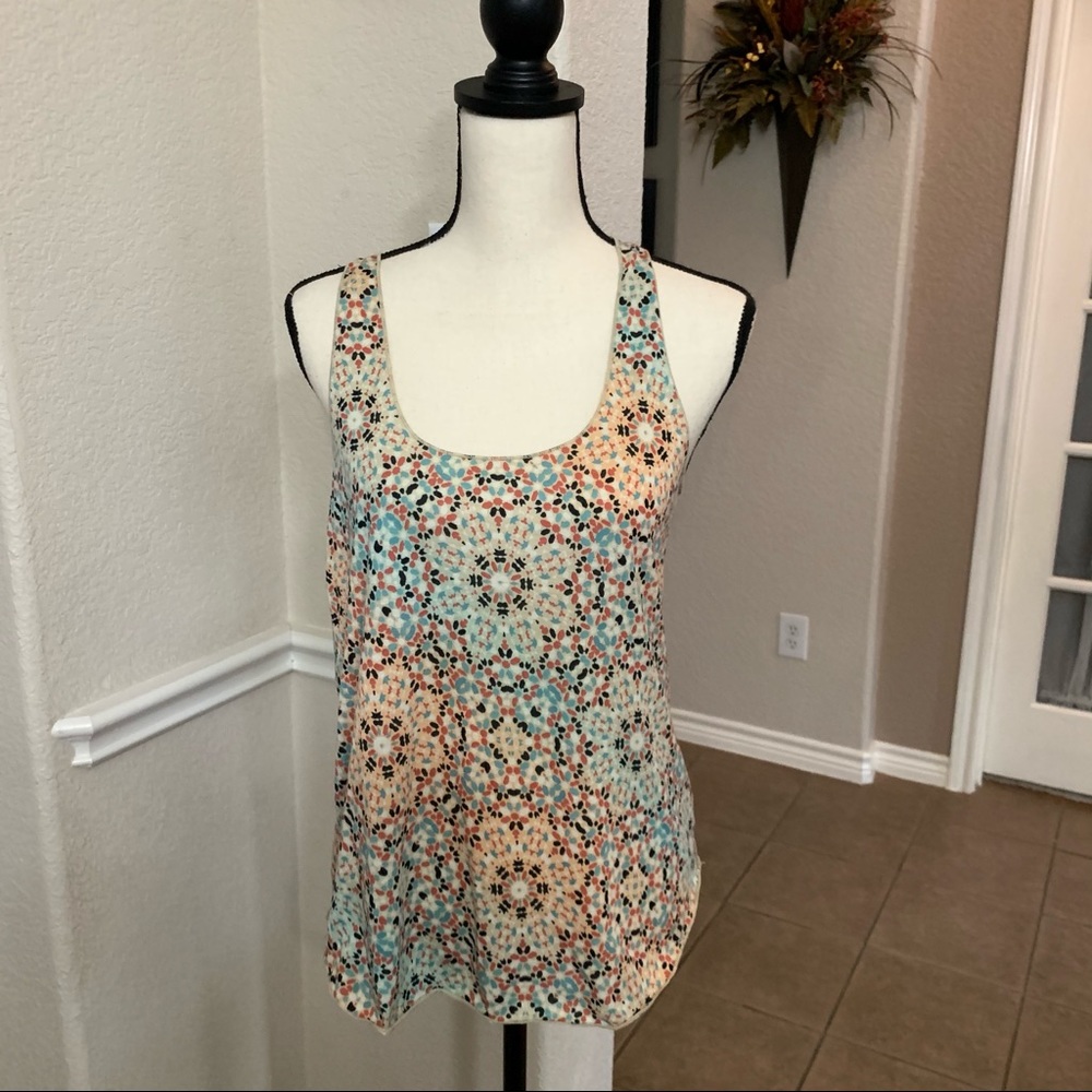 American Rag turquoise and orange  top Size M